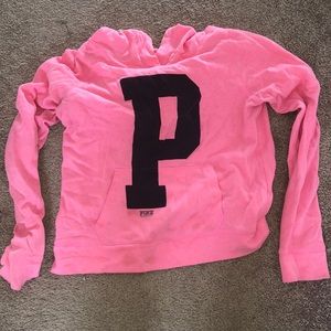 pink hoodie